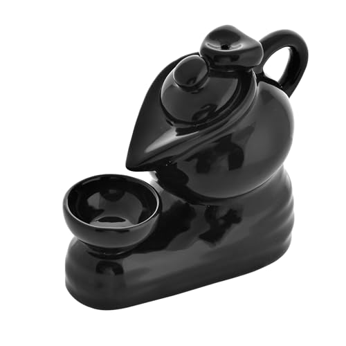 Image of Ceramic Ketal Shape Backflow Smoke Fountain Incense Holder for Home Decor Gifts with 30 Smoke Cones by Craftam