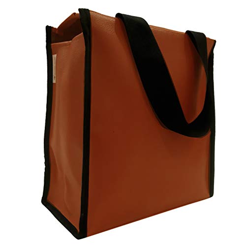 Image of Fabric Multifunctional Lunch Tiffin Food Tote Shopping Bag For Casual Office Men Women /Water And Oil Proof /X Large, Brown (Polyurethane), 11 liter
