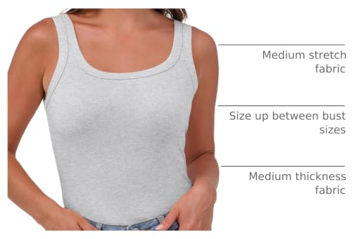 Image of ANRABESS Womens Sleeveless Scoop Neck Tank Top Ribbed Fitted Summer Basic Slim Cute Tops 2026