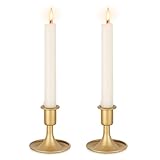 Inweder Porta Candele Oro Candelabro in Metallo: Set di 2 Portacandele Vintage Candeliere ...
