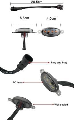 ETH LED Grille Lights Led with Fuse Adapter Wiring Harness Kit 4PCS Smoke Shell Compatible with All Cars (Smoke Yellow) - Image 3 thumbnail