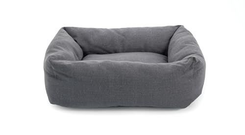 Record - Cuccia per Cani e Gatti Mono in Cotone, Colore: Grigio, 50 x 35 x 15h cm. Lettino imbottito per animali a rapida asciugatura, morbido e accogliente. Cuscino rettangolare per cani e gatti.