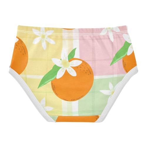 Cotton Girls Underwear Toddlers Cute Oranges Green Leaves Panties Little Girl Designer Underpants Briefs 2t2