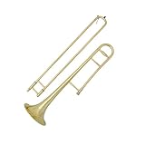 Adult Trombone Instrument Alto B Flat Trombone Lacquered Gold Playing Practice Instrument