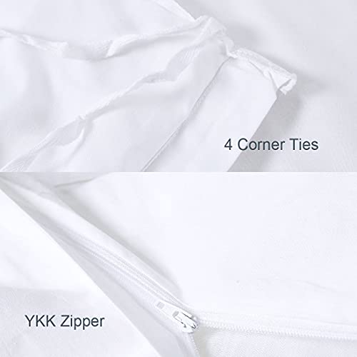 Yinfung Floral Duvet Cover King Flower White Yellow Wildflower Spring Embroidered Cotton King Garden Green Elegant Botanical Blossom Fresh Sweet French Country Bedding Set 3 Pieces 104X90 #TOP6