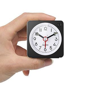 YouJabz Wecker Analog, Klassischer Analoger Reisewecker mit Schlummerfunktion und Licht, Mini Wecker, kompakte Größe, Wecker Ohne Ticken ruhiges...