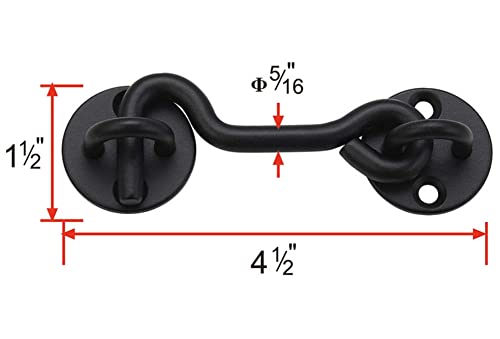 Raswik RSWPH19001 4 Inch Privacy Hook And Eye Gate Latch Easy Lock thumb #5
