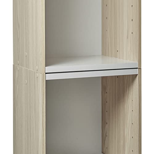 Movian, Libreria/scaffale per armadietto a 2 livelli/mobili laterali/scaffale salvaspazio, Modulare, Altezza mensola regolabile 3,2 cm, Ufficio, Casa - Space Saving Shelf - UB-6015 - Marrone chiaro