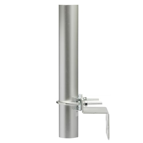 Bolton Technical 10Outdoor Antenna Pole Mount Kit Heavy-Duty Antenna Mounting Pole with U-Bolt Bracket for Signal Booster & Directional Antennas | Weather-Resistant Roof & Wall Installation Support