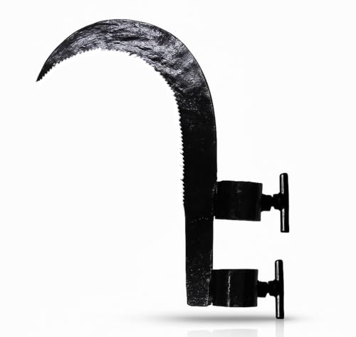 Poioo Grass Sickle Cutter Head | Heavy Coconut Plucker with Adjustable Handle Clamp | Razor- Sharp Metal Blade for Tree Branches, Grass, Weeds, Gardening | Multipurpose Agricultural Hand Tool