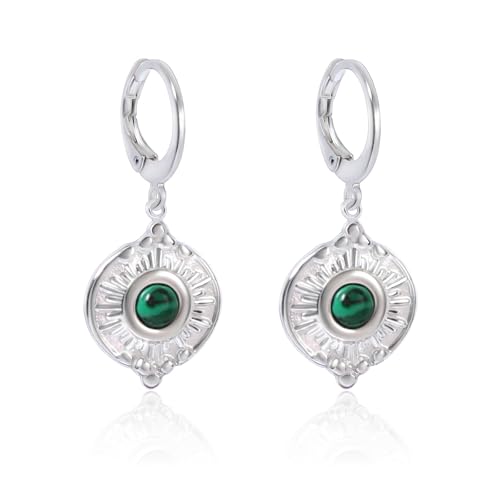 Natural Stone Sun/Fan Earrings - image 1