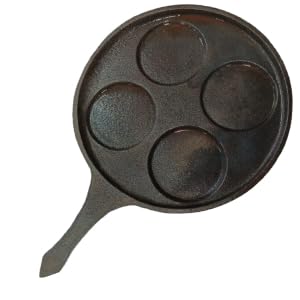Cast Iron Uthapam Pan Seasoned - Full Flat