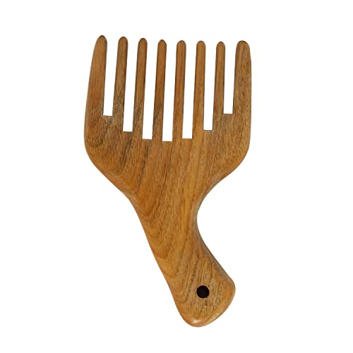 FUNLAVIE Peigne Cheveux en bois dents larges de santal pour les cheveux crêpelés Cover