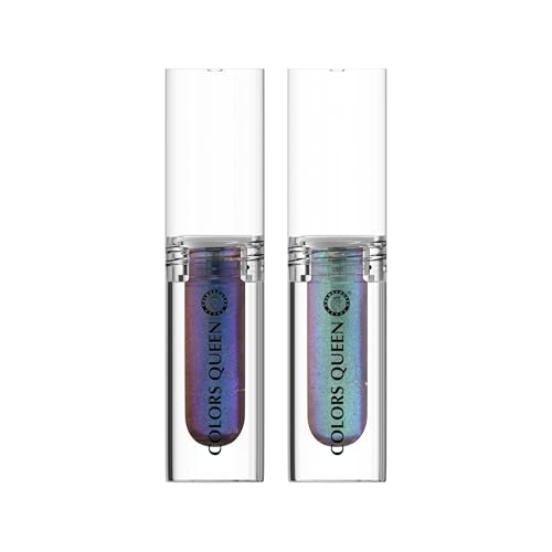 Image of Colors Queen Multichrome Liquid Eyeshadow Combo Pack of 2 | Highly Pigmented | Lightweight | Quick Drying | Long Lasting, Smudge Proof & Waterproof Eyeshadow (Cosmic Mermaid, 3.6g)