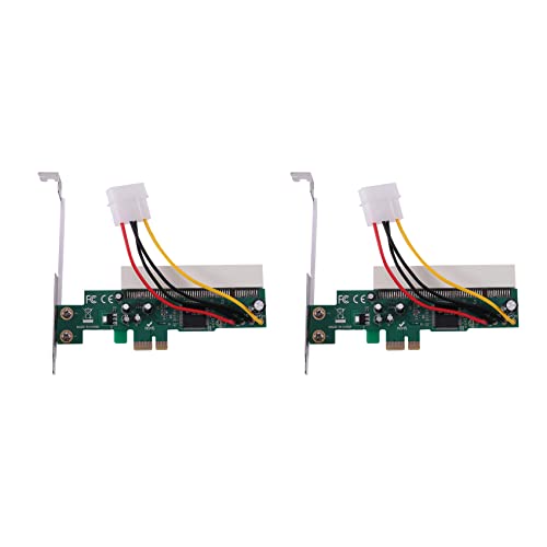 Pyugxab 2X PCI-Express A PCI Tarjeta Adaptador PCI-E X1/X4/X8/X16 Ranura con Tarjeta de Cable de Potencia de 4