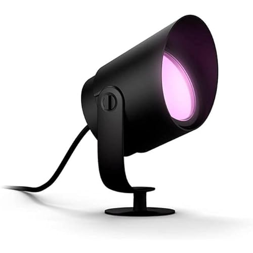 Philips Hue White & Color Ambiance Lily XL Outdoor Smart Spot Light Base Kit (Hue Hub required), 1 Spot Light + mounting kit, Works with Alexa