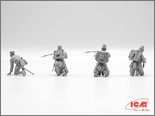 Kit de Modelo Figura Militar Plástica ICM WWI 1:35 miniatura 4