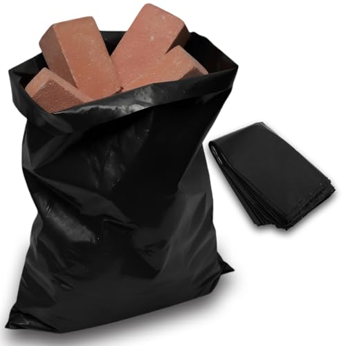 KAPCO 80L Rubble Bags Heavy Duty Large 25 Pack – Strong Black Rubble Sacks - 400 Guage (100 Micron) | 30KG+ Load | 20” x 30” Builders Refuse Bags for Garden, Construction, DIY, Home – Tear Resistant 1 KAPCO 80L Rubble Bags Heavy Duty Large 25 Pack – Strong Black Rubble Sacks - 400 Guage (100 Micron) | 30KG+ Load | 20” x 30” Builders Refuse Bags for Garden, Construction, DIY, Home – Tear Resistant