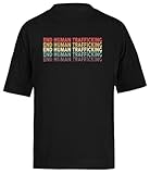 Photo Gallery generico end human trafficking t-shirt oversize larga unisex nera Photo Gallery generico end human trafficking t-shirt oversize larga unisex nera