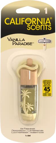 California Scents - Désodorisant de voiture format bouteille avec parfum, odeur et essences de vanille, 1 unité