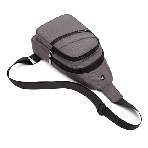 Image of AOSTIHOT Sling Bag Crossbody Bags for Men Women, Small Sling Backpack Cross Body Chest Daypack for Travel Casual Running Hiking Grey