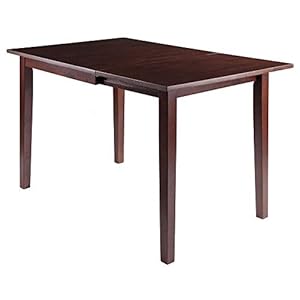 Winsome Perrone Drop Leaf Dining Table, for Dining Room, 29″, Walnut