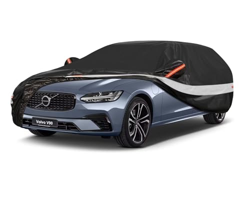 Holthly Bâche Voiture Extérieur Wagon à 10 Couches,Housse Protection Voiture Break 100% Étanche Anti UV Soleil Anti Rayure,pour Audi A6 Avant,Mercedes...