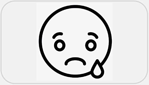 Crying Face Emoji - 50 Stickers Pack 2.25 x 1.25 inches - Cry Tears Emoticon