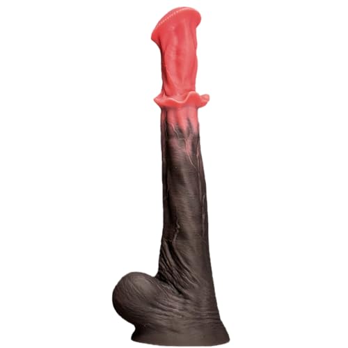 54cm ealistischer Horse Dildo XXL Monster Dildo Fantasy Knot Animal Tier Dildo mit Starkem Saugnapf Analplug Tier Animal Silikon Dildos Horse Dildo Didloschwanz Sex Spielzeug für die Frau Männer (S)