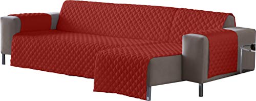 Lucena Cantos - Cubre Sofá Reversible, (Teja/Naranja, Chaise-Longue 280 cm)