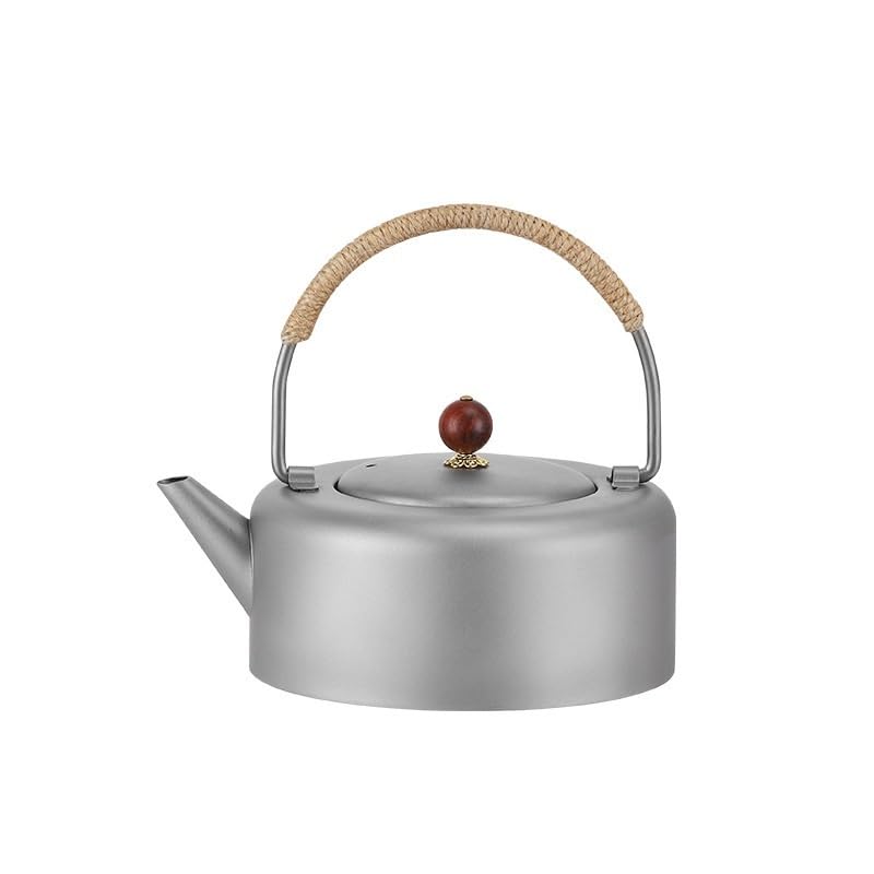 Echeson 1SET Pure Titanium Tea Set 400ML, Portable Coffee Pot for Home and Outdoor Use