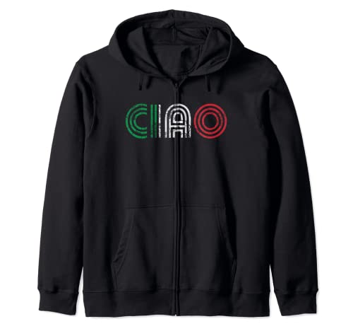 Ciao Italian Italia Italiano Retro Hello Family Sweat à Capuche