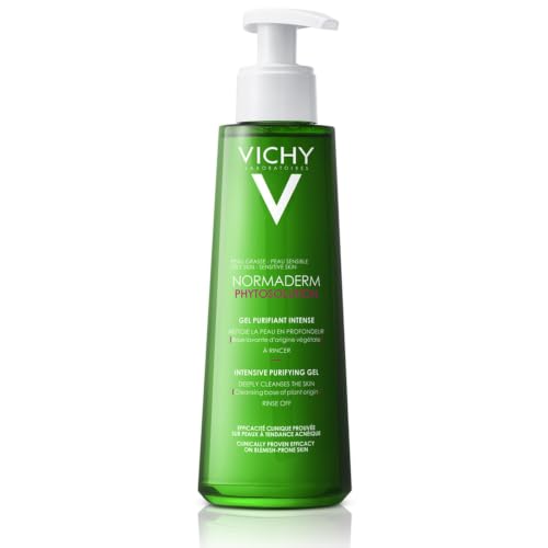 Vichy Phytosolution, Gel Detergente Purificante, Per Pelli a Tendenza Acneica, Azione Anti-Imperfezioni, Pelle Levigata, Con Acido Salicilico, Bifidus Probiotico, Rame e Zinco, 400 ml