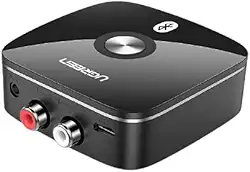 Adaptador Receptor Áudio Bluetooth 5.0 Aptx LL Ugreen Transmissor RCA Receptor 5.0 aptx ll 3.5mm / Adaptador sem Fio música Para TV Carro, RCA Bluetooth 5.0 Transmissor de áudio (AptX com linha 2RCA)