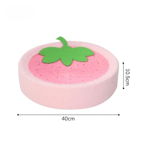 猫 ベッド 猫 爪研ぎ 爪とぎ 猫 マット 天然サイザル麻 耐久 スクラッチャー ソファー 猫挽き おもちゃ ストレス解消 家具破壊防止 つめとぎ ベッド すり鉢型 滑り止め付き 大型 (いちご)