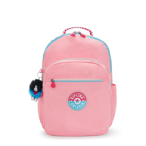 Kipling Mochila para laptop Seoul extragrande de 17 polegadas, Coral Sea C, Large, Mochila Seoul extragrande para laptop de 43.2 cm, durável, espaçosa com alças acolchoadas
