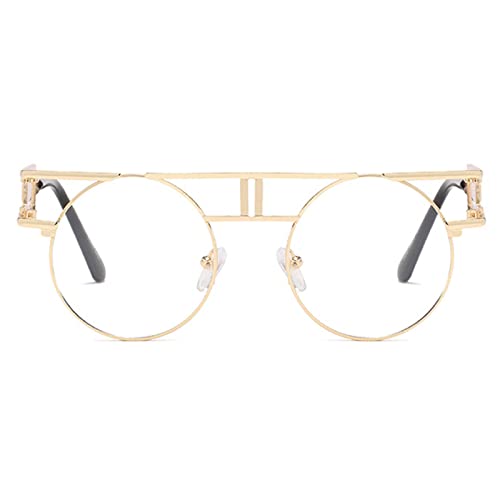 Image of mincl /Hip-Hop Square Metal Small Frame Clear Color Lens Sunglasses