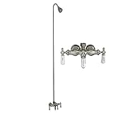 Barclay Leg Tub Diverter Faucet for Cast Iron Tub with Old Style Spigot, Riser and Adjustable Shower Head