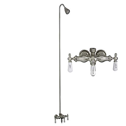 Tub/Shower Converto Unit – Diverter Faucet, Old Style Spigot, Adj. Showerhead for Cast Iron Tub