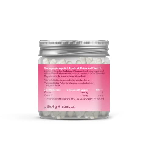 Chitosan mit Vitamin C 120 Kapseln zur Unterstützung der Diät