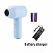 Generic Portable Cordless Hair Dryer, Rechargeable Small Blow Dryer for Travel School Pet Care Hairdressing Oil Painting Drying Tools (White)