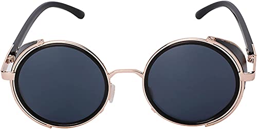 Image of OWL Steampunk Vintage Retro Round Circle Gothic Hippie Colored Plastic Frame Sunglasses Colored Lens