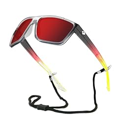 Matte-translucent Red-yellow Gradient Frame, Burgundy-red Lenses