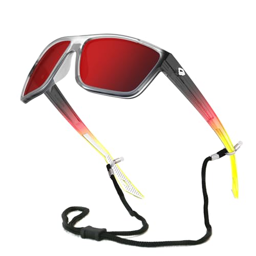 TOREGE Mens Women Sunglasses Polarized Sports UV Protection Wraparound Lightweight Sunglasses for Fishing Golf Driving Baseball NAUTILUS (C8)