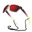 Matte-translucent Red-yellow Gradient Frame, Burgundy-red Lenses