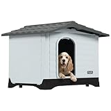 POLI PETS Casa Grande para Mascotas, para Perro Durable Material PP Resistente a la Intemperie de Alta Calidad, Seguro y...