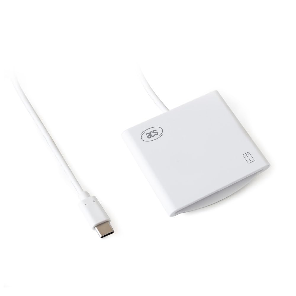 ACR40U USB Smart Card Reader Writer for National ID, Digital Signature, Medical, Health, Military, Government, Tachodisc, Tachograph Driver, Identity Contact Chip eID CAC IC (USB-C)