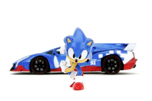 Jada Sonic Lamborghini 1:24 con figura de Sonic incluida miniatura 2
