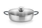 BRA Master | Rustidera 26 cm, acero inoxidable, Sin Antiadherente, Sin PFOA, Full Induction, Apta para todo tipo de Cocinas, Asas acero inoxidable recubiertas de Silicona
