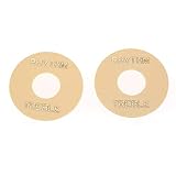 Musiclily Pro Self Adhesive Guitar Toggle Switch Plate LP Washer Rhythm Treble Ring, Cream with Gold...